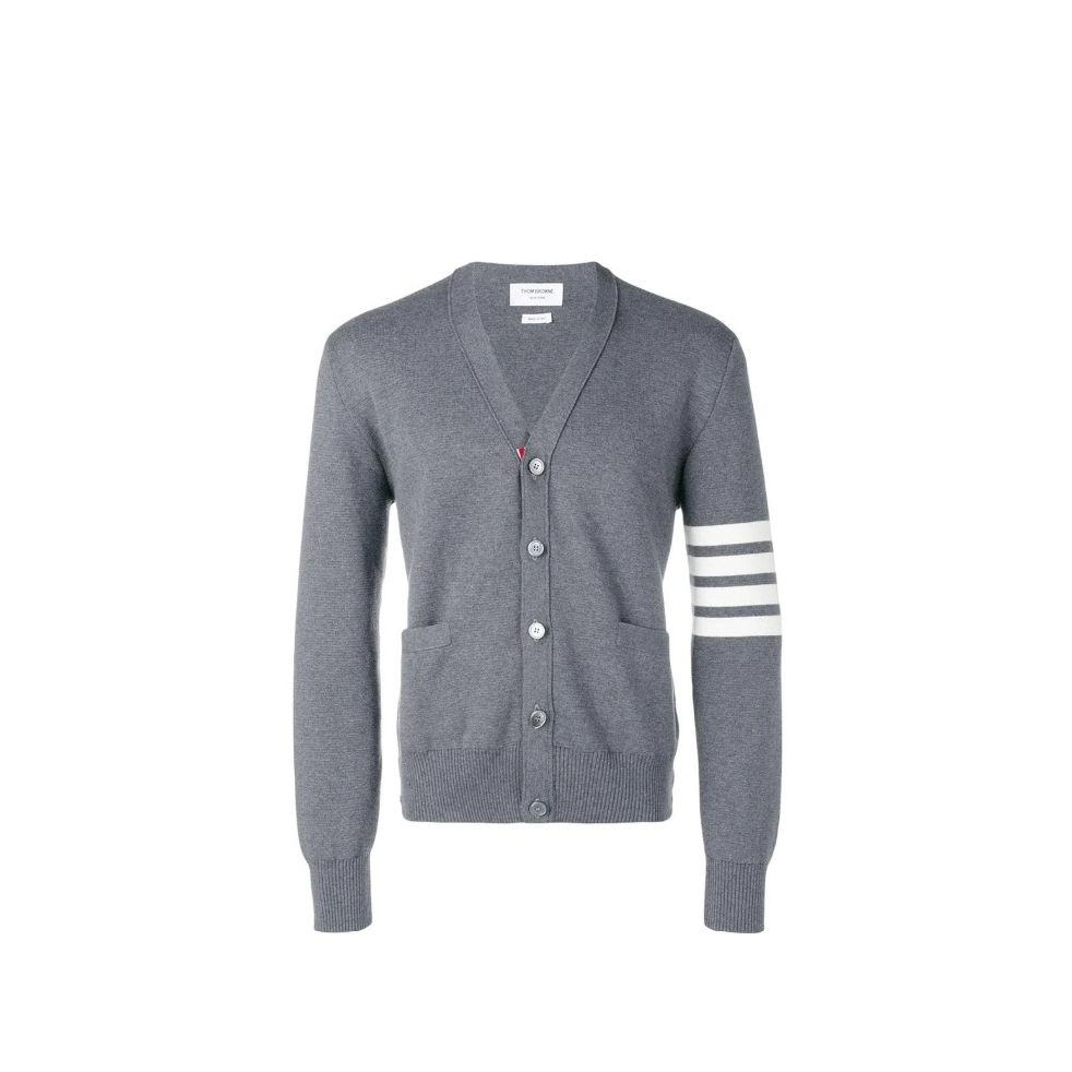 톰브라운 사선 완장 메리노 울 가디건