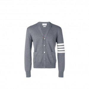 톰브라운 사선 완장 메리노 울 가디건