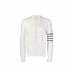 톰브라운 사선 완장 메리노 울 가디건