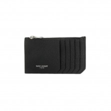 458583 생로랑 시그니처 로고 지퍼 카드지갑