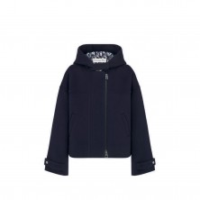 디올 오블리크 후드 지퍼 피코트